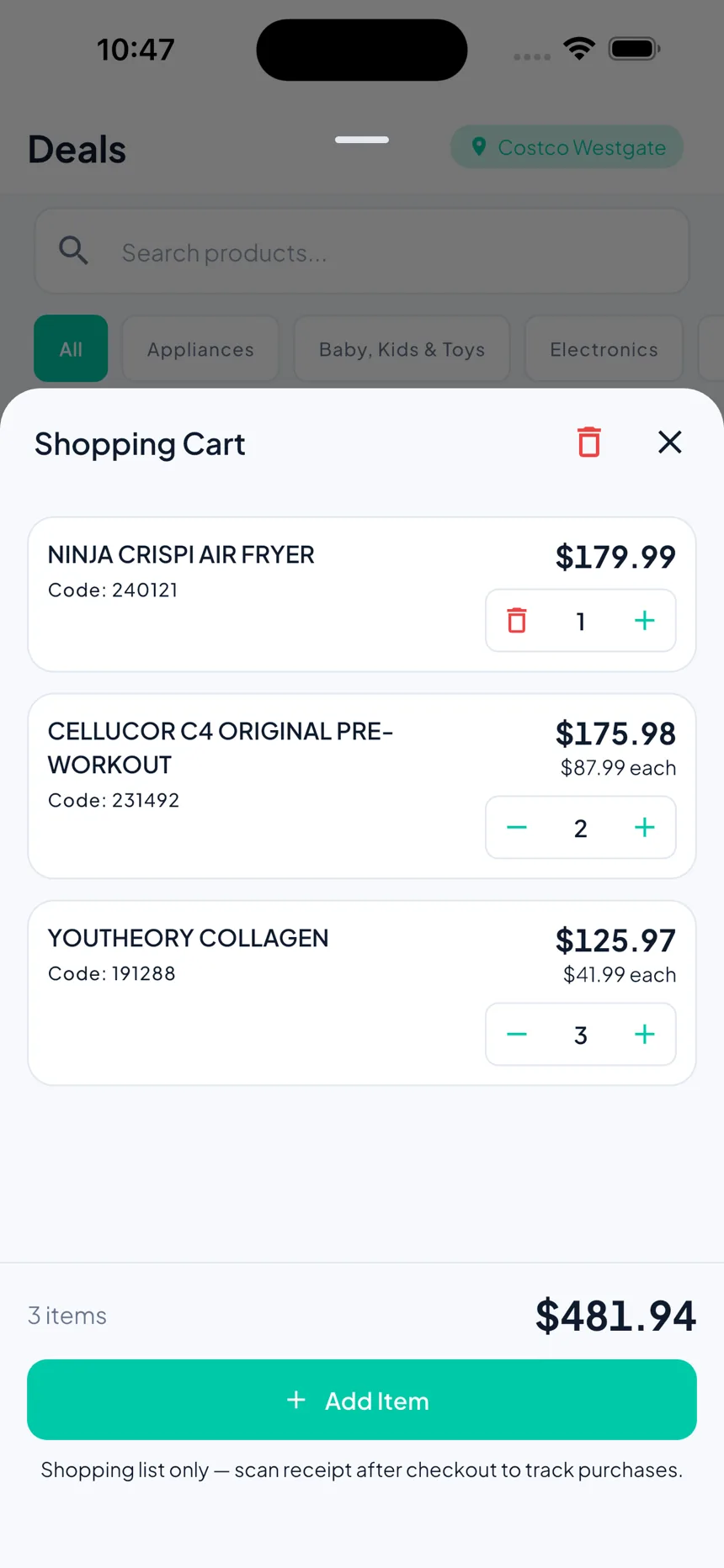 Shopping Cart