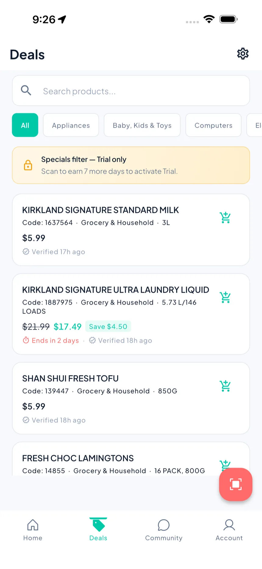 Deals Feed